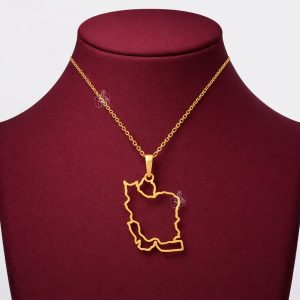 آویز طلا 18 عیار طرح ایران بدون زنجیر