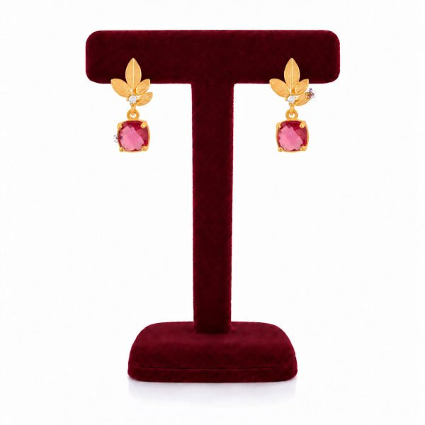 گوشواره طلا 18 عیار طرح لالیپاپ